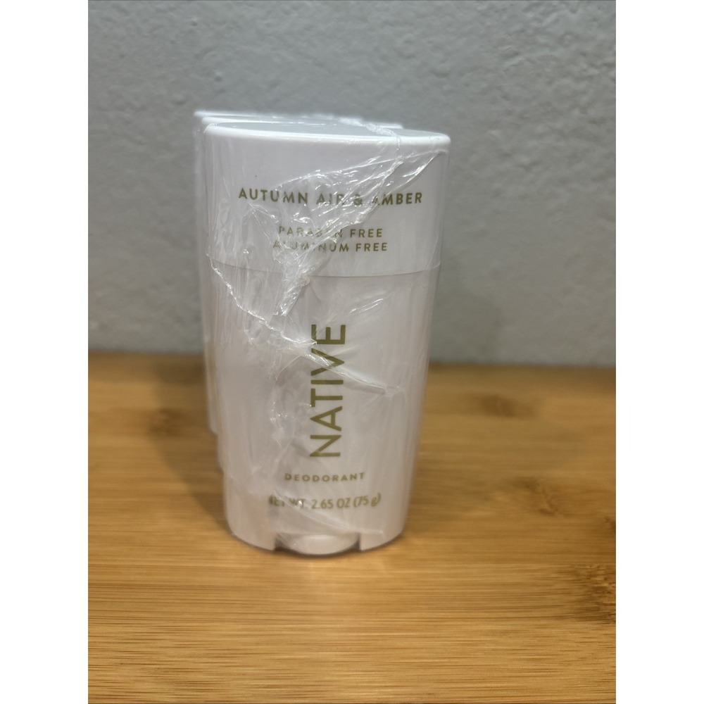 3 Pack: Native- Autumn Air & Amber  Natural Deodorant 2.65 oz. ea